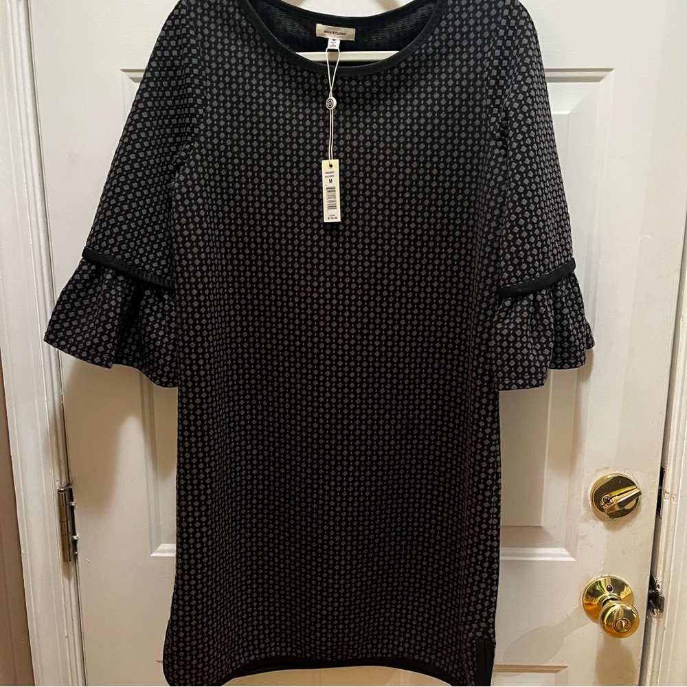 NWT Max Studio Black and Gray M Dress